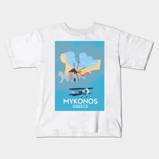 Myknonos Greece Kids T-Shirt